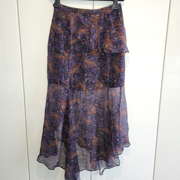 Veronica Beard Trixie Silk Illusion Skirt Size 0 - Picture 2 of 12
